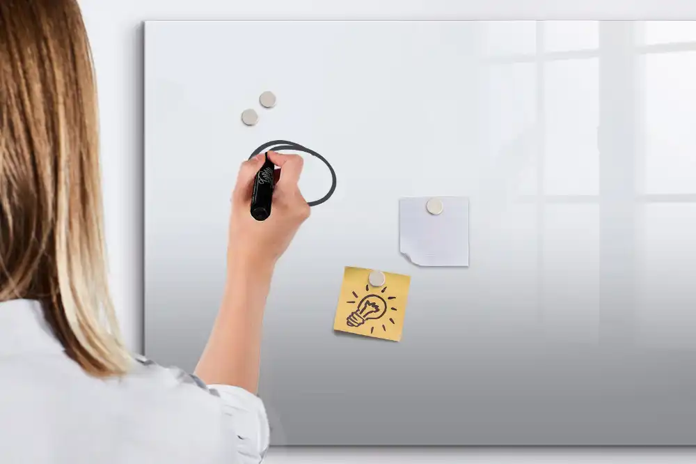 Tableau blanc magnétique effaçable à sec