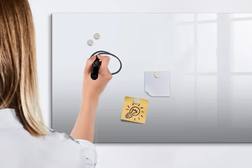 Tableau blanc magnétique effaçable à sec