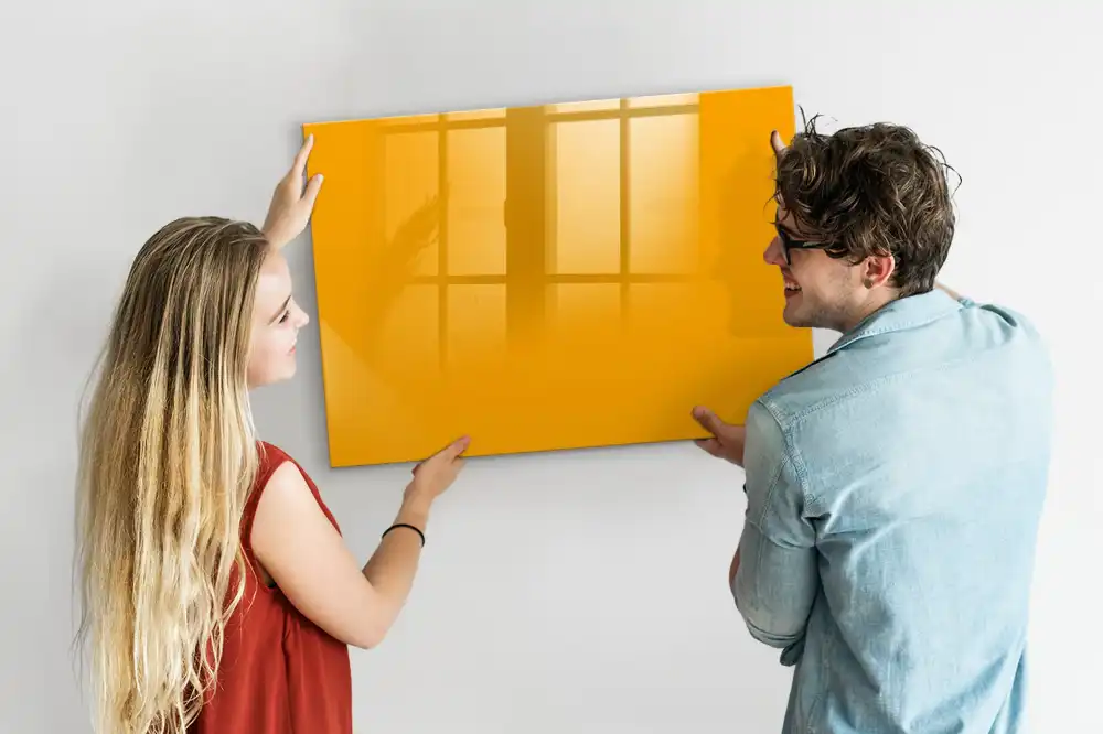 Tableau magnétique pour écriture couleur jaune doré