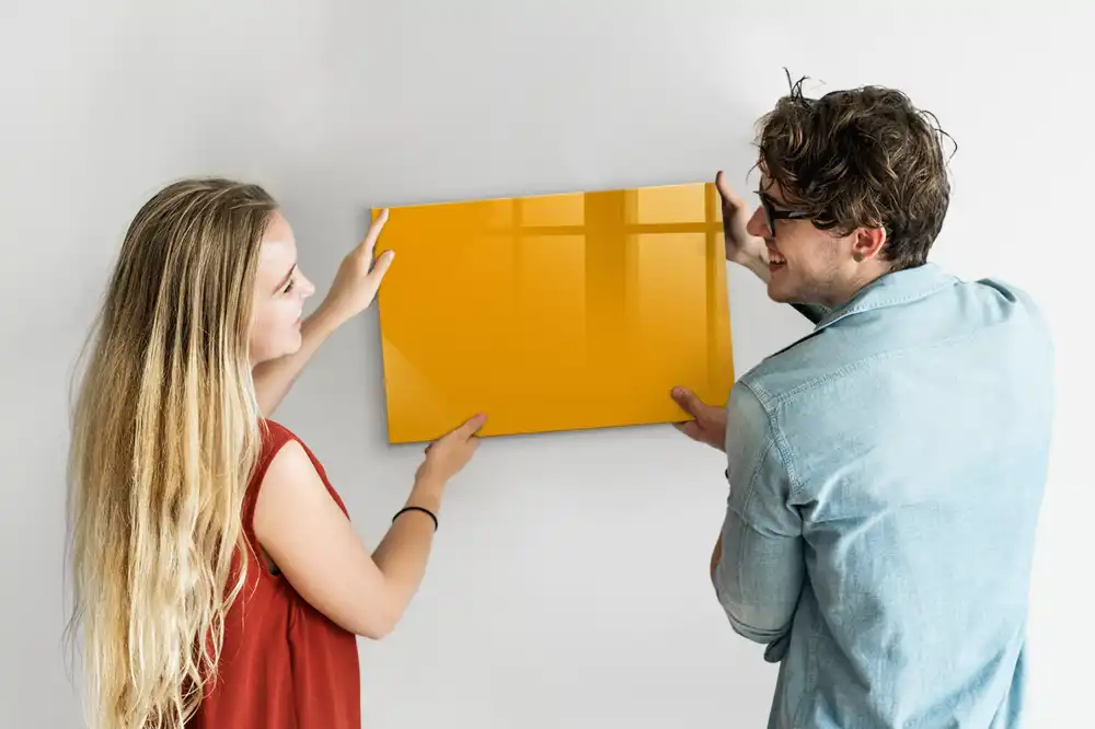 Tableau magnétique pour écriture couleur jaune doré