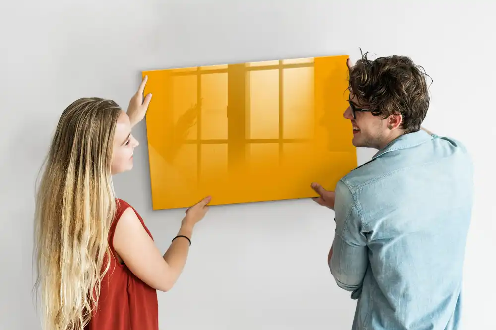 Tableau magnétique pour écriture couleur jaune doré