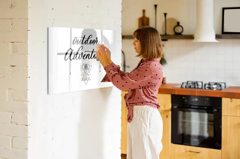 Tableau blanc magnétique effaçable à sec