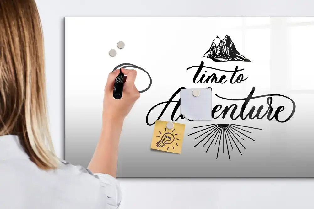 Tableau blanc magnétique effaçable à sec