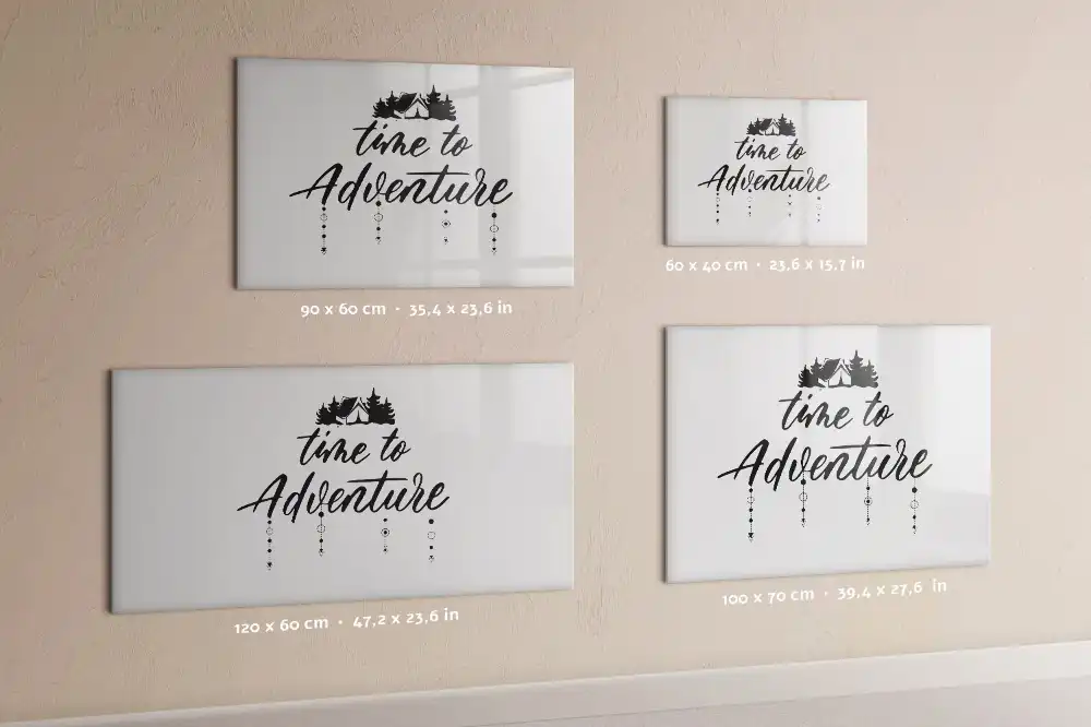 Tableau blanc magnétique effaçable à sec L'heure est à l'aventure