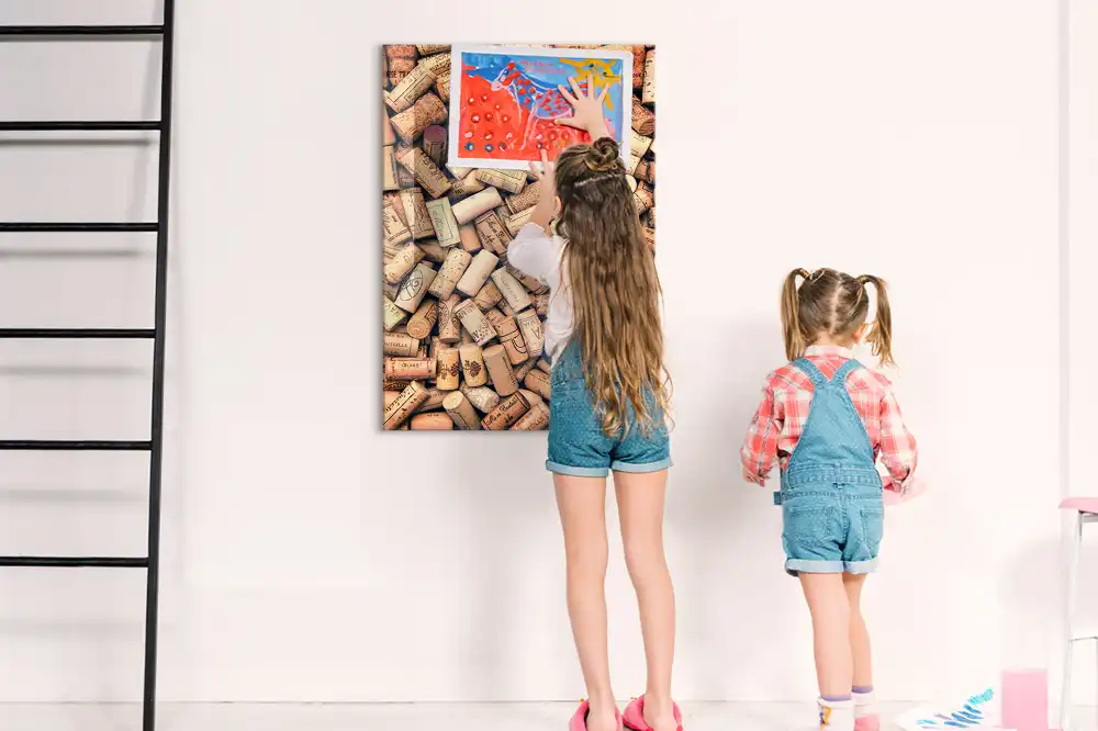Tableau aimanté pour capsules de bouchons de vin