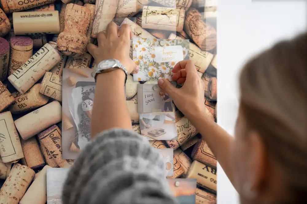 Tableau aimanté pour capsules de bouchons de vin