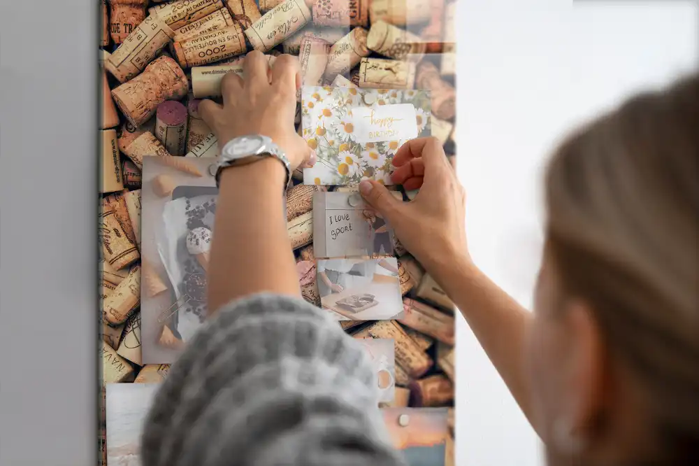Tableau aimanté pour capsules de bouchons de vin