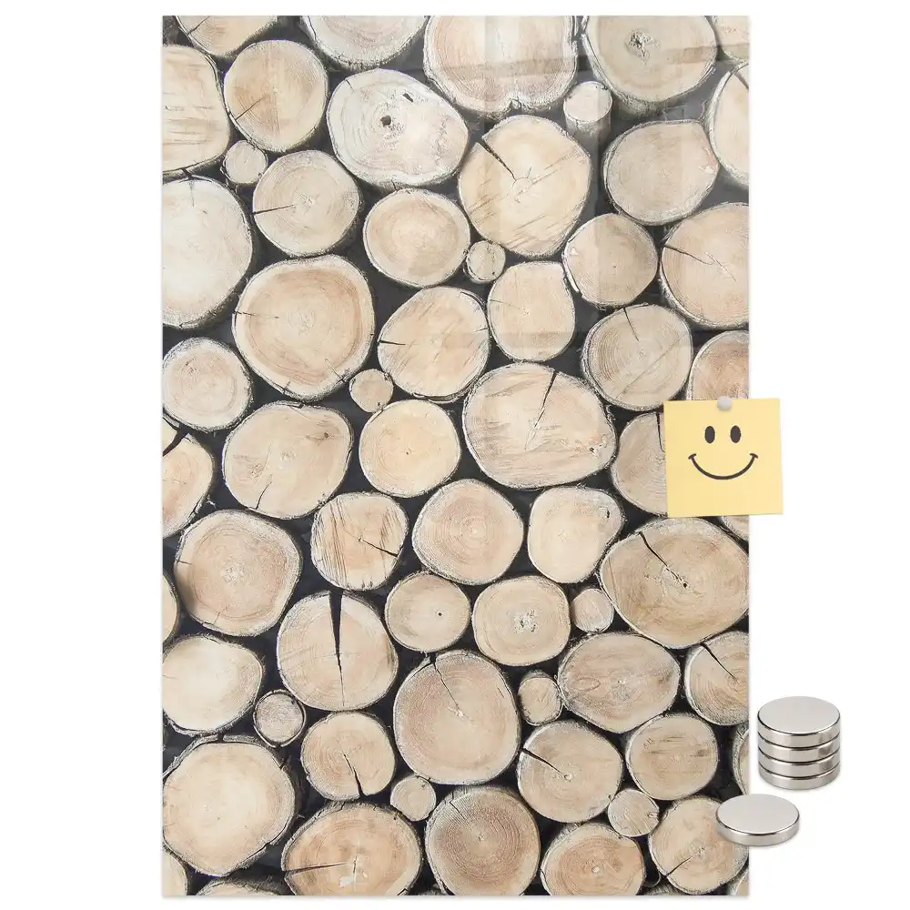 Tableau magnétique motif souches d'arbres