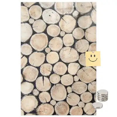 Tableau magnétique motif souches d'arbres