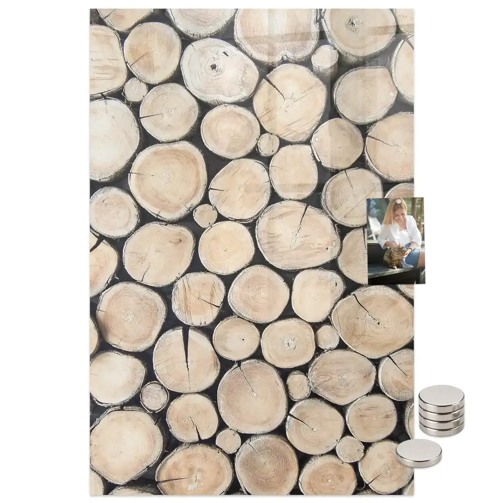 Tableau magnétique motif souches d'arbres