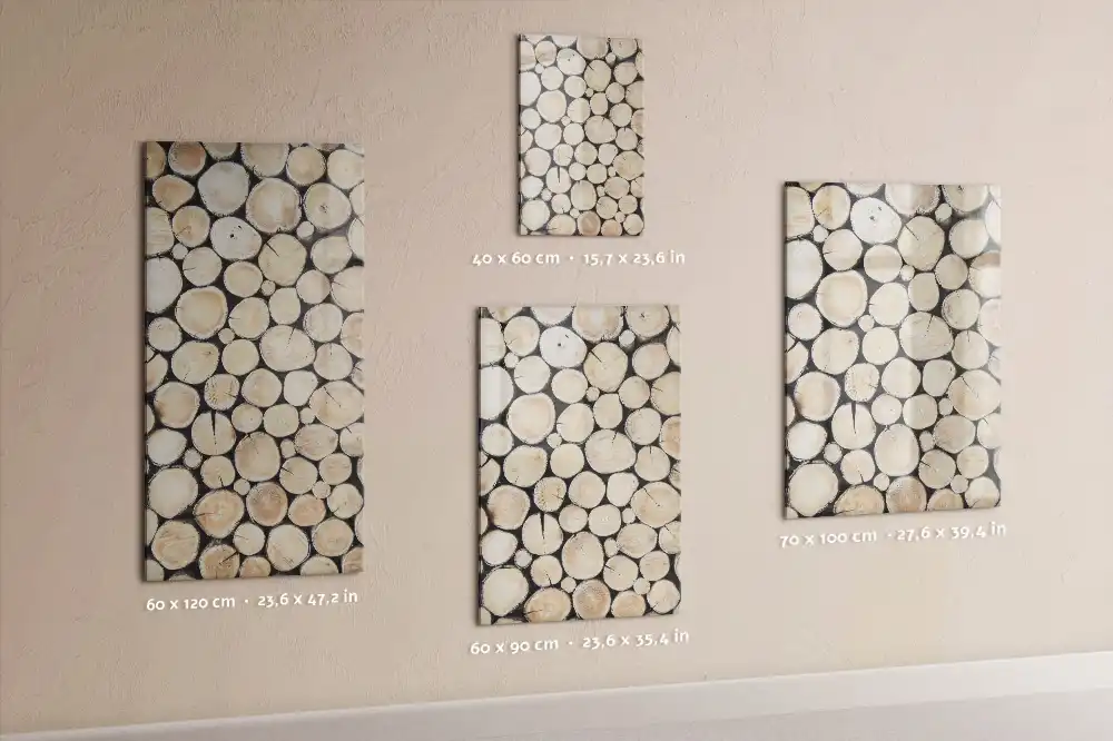 Tableau magnétique motif souches d'arbres
