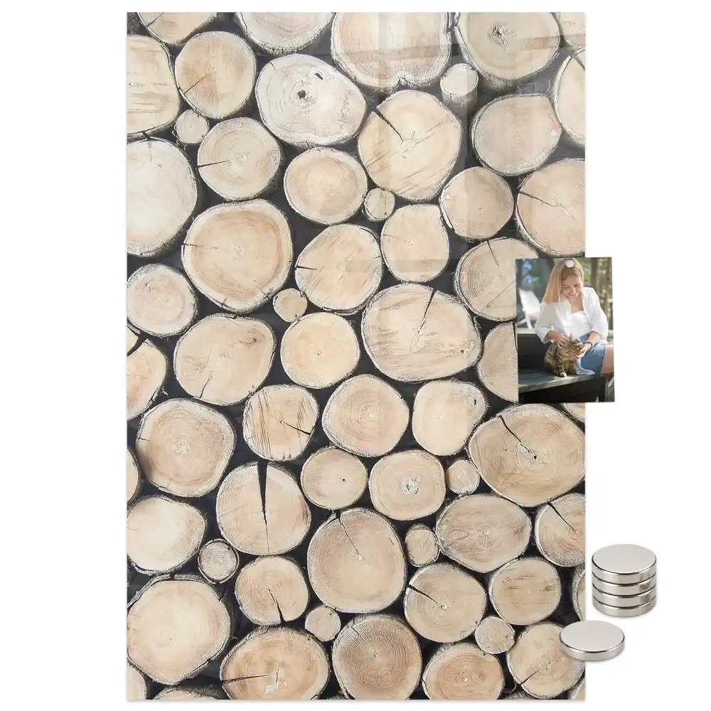Tableau magnétique motif souches d'arbres