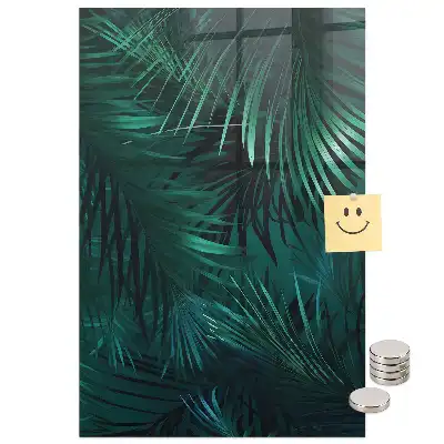 Tableau aimanté motif feuilles tropicales
