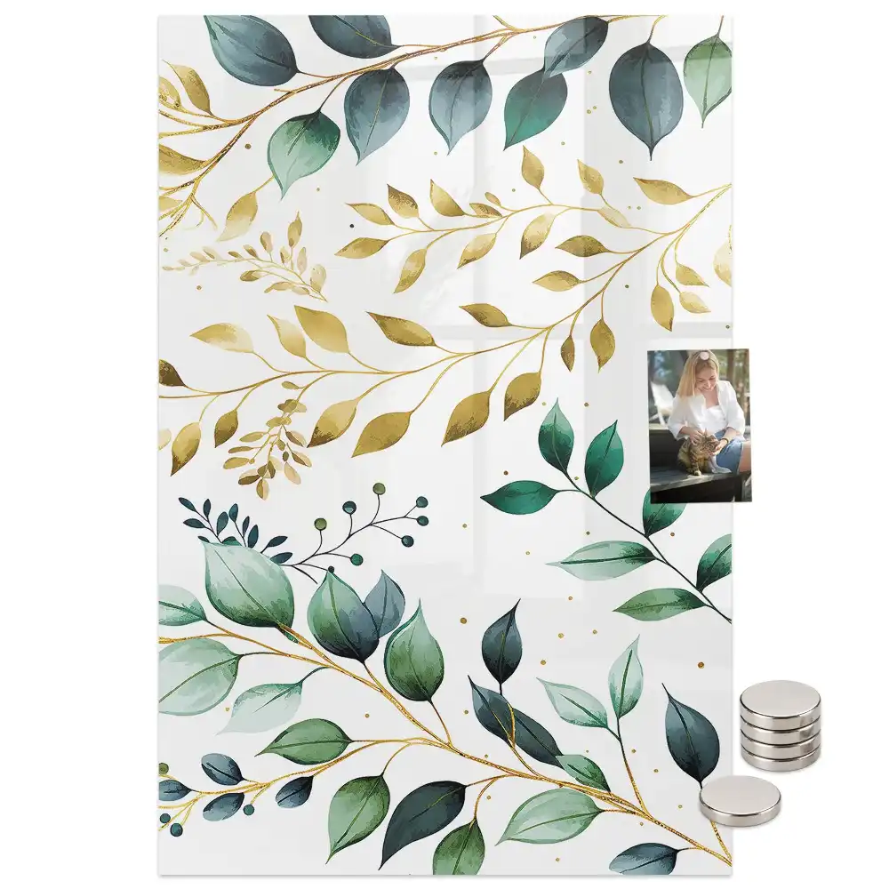 Tableau magnétique décoratif à motif floral
