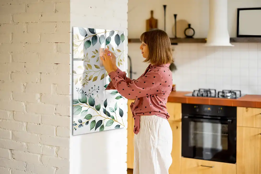 Tableau magnétique décoratif à motif floral