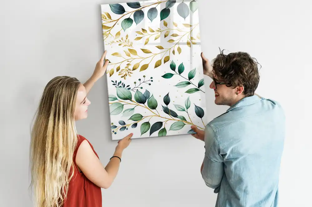 Tableau magnétique décoratif à motif floral