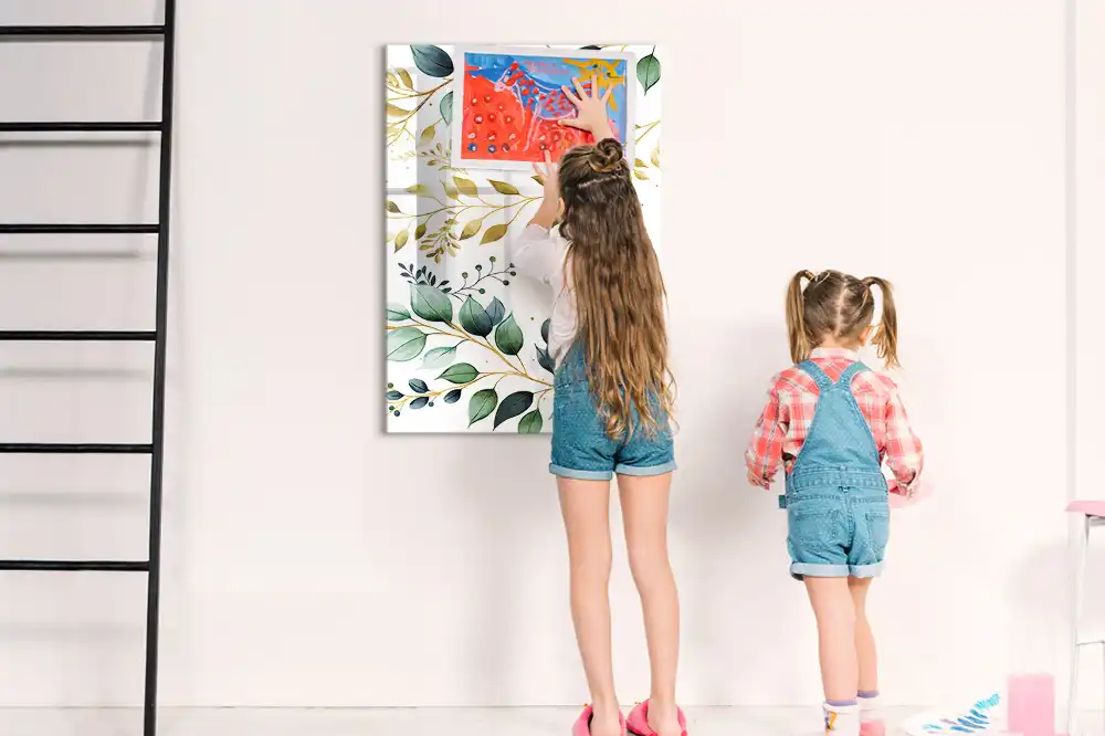 Tableau magnétique décoratif à motif floral