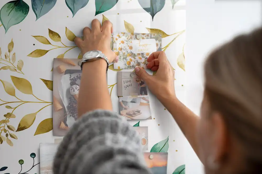 Tableau magnétique décoratif à motif floral