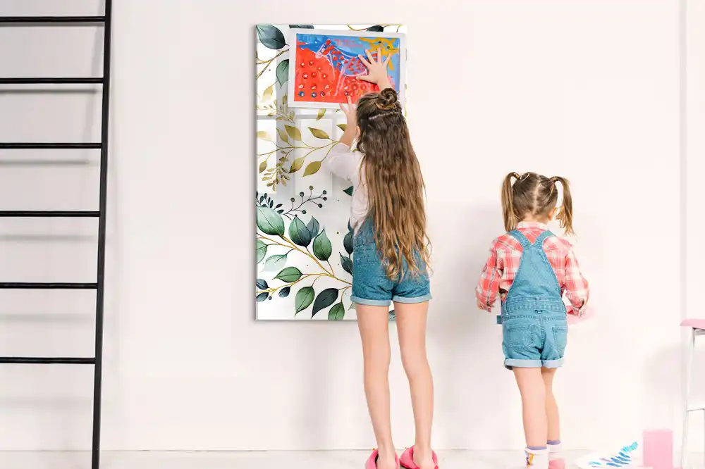 Tableau magnétique décoratif à motif floral
