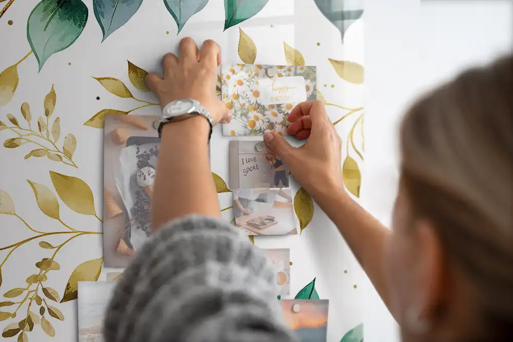 Tableau magnétique décoratif à motif floral