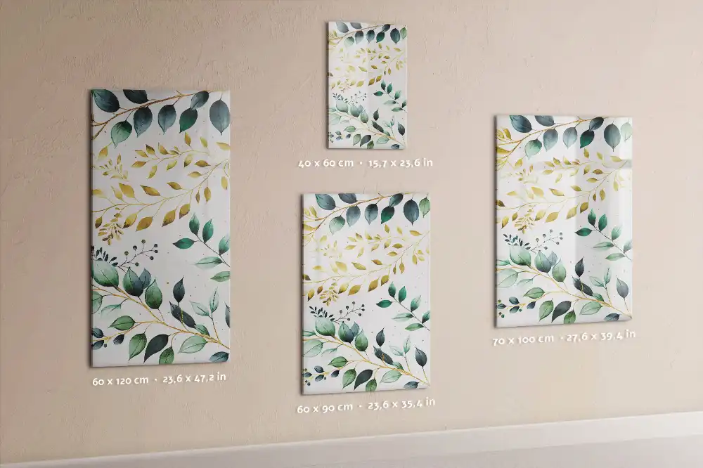 Tableau magnétique décoratif à motif floral