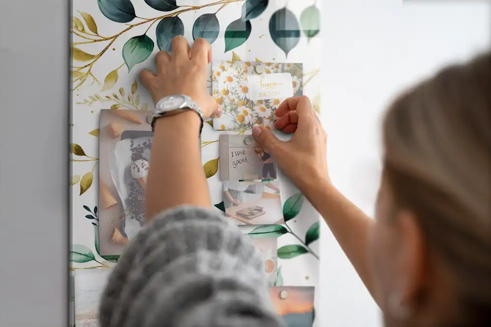 Tableau magnétique décoratif à motif floral