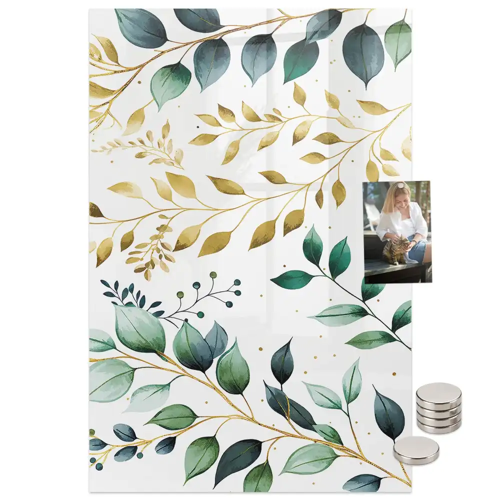 Tableau magnétique décoratif à motif floral