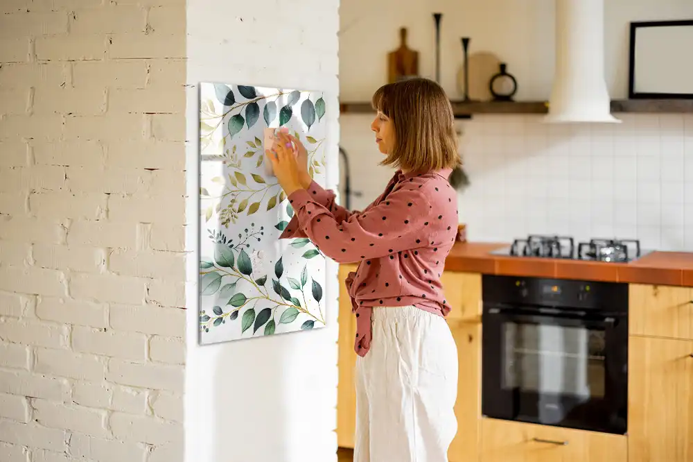 Tableau magnétique décoratif à motif floral