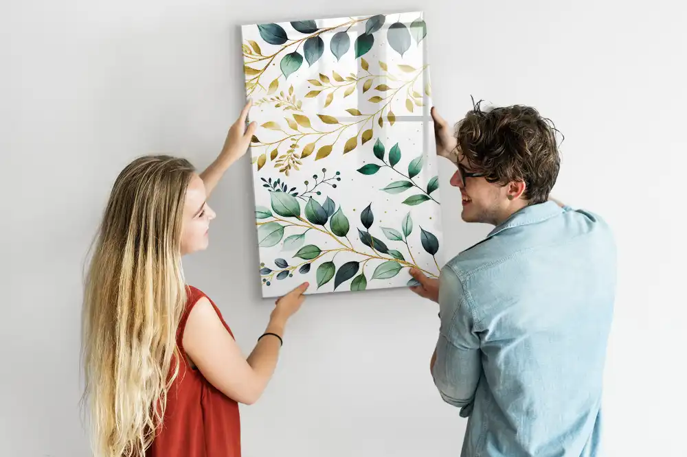 Tableau magnétique décoratif à motif floral