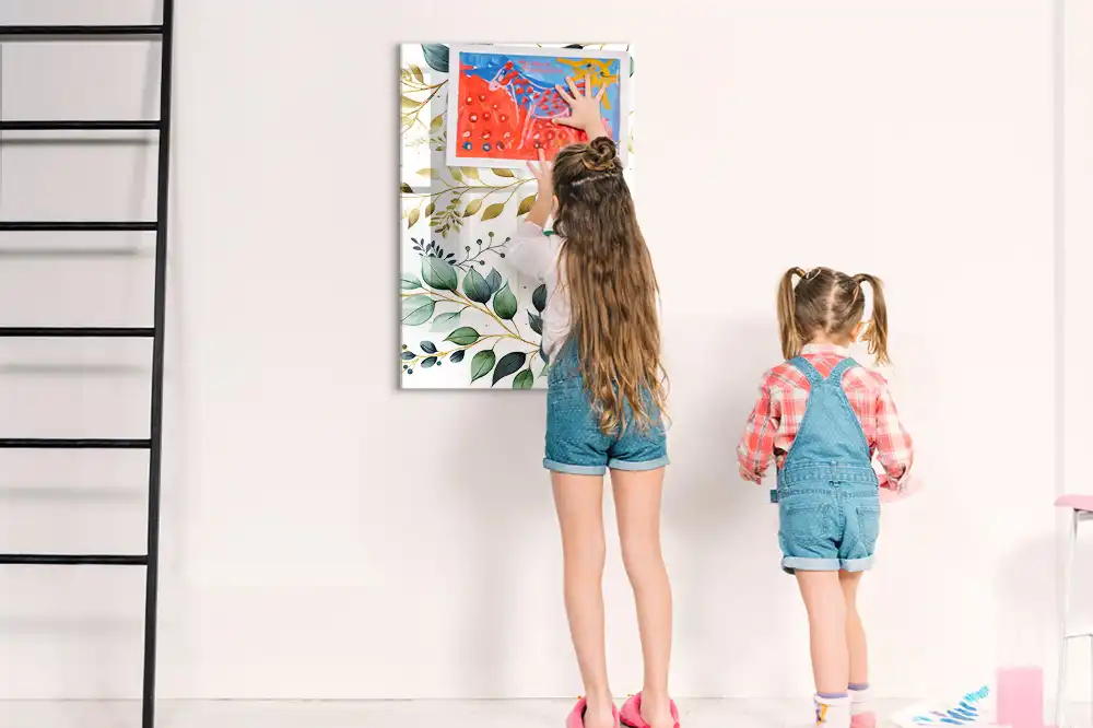 Tableau magnétique décoratif à motif floral