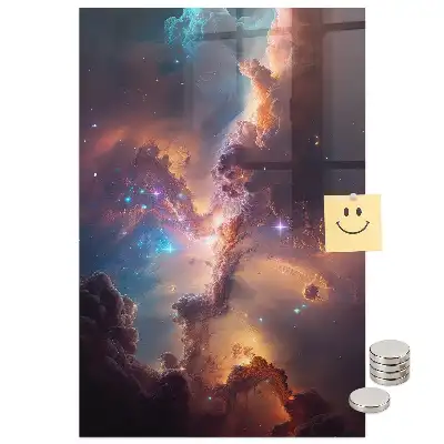 Tableau aimanté motif galaxie spatiale