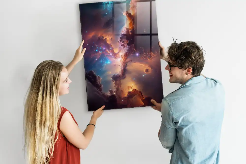 Tableau aimanté motif galaxie spatiale