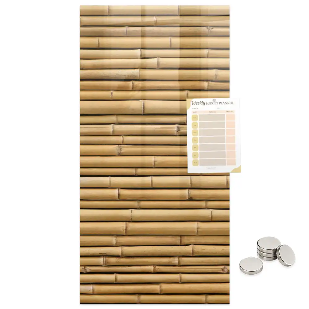 Tableau magnétique décoratif en bois de bambou