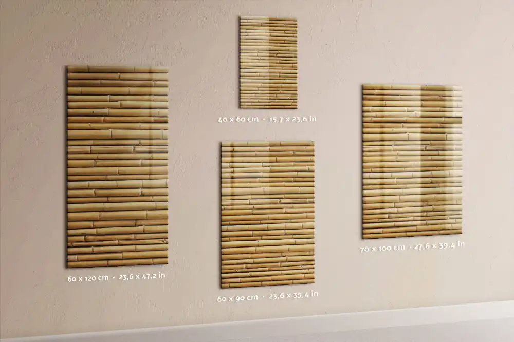 Tableau magnétique décoratif en bois de bambou