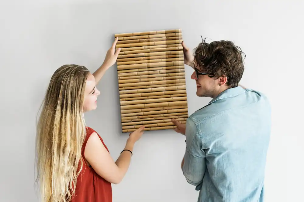 Tableau magnétique décoratif en bois de bambou