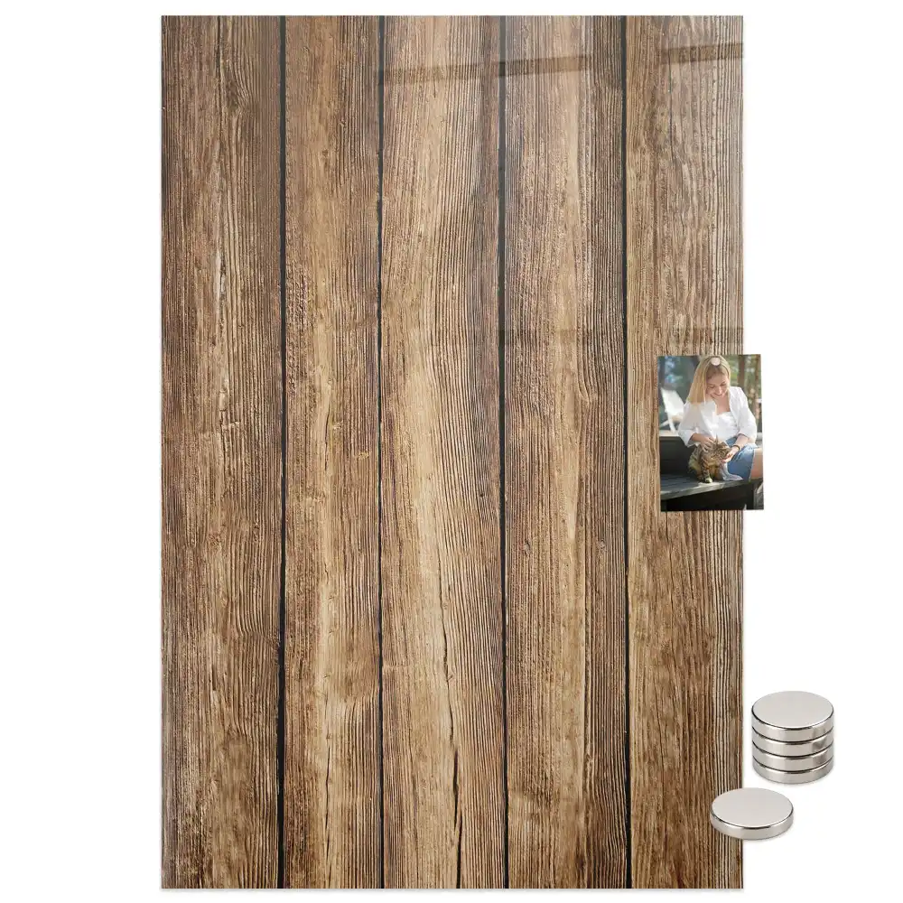 Tableau magnétique mural avec cadre en bois