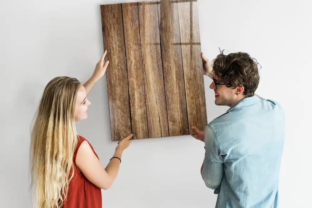 Tableau magnétique mural avec cadre en bois
