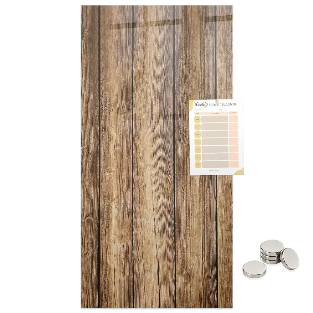 Tableau magnétique mural avec cadre en bois
