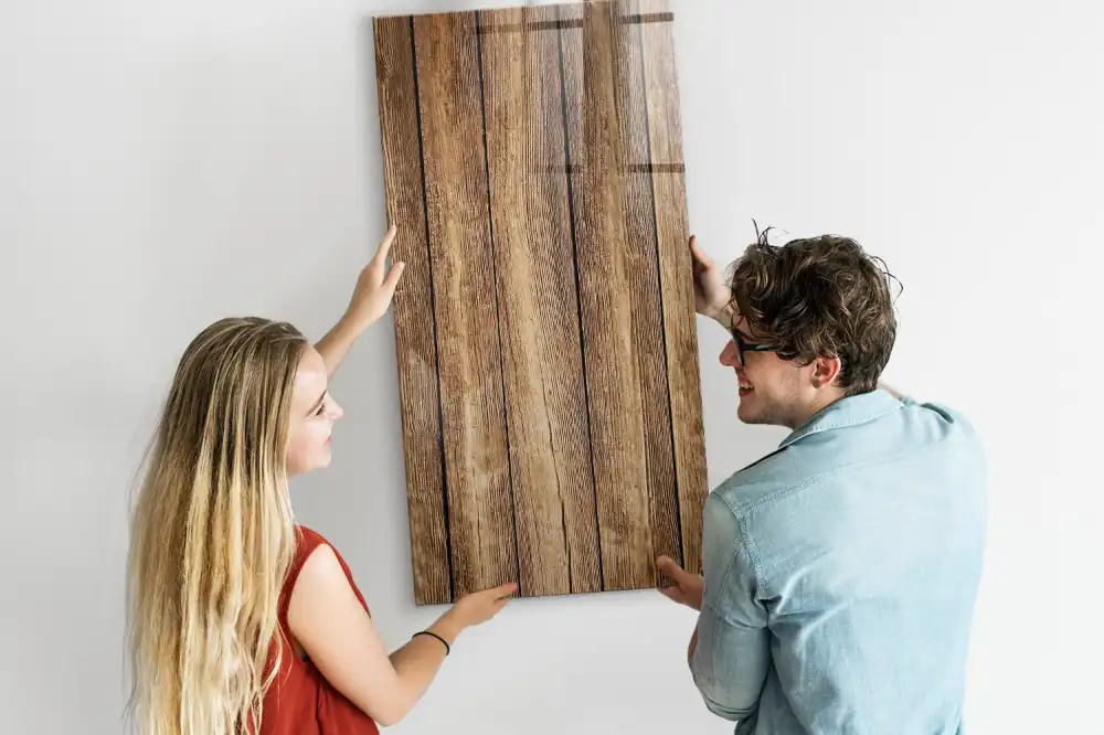 Tableau magnétique mural avec cadre en bois