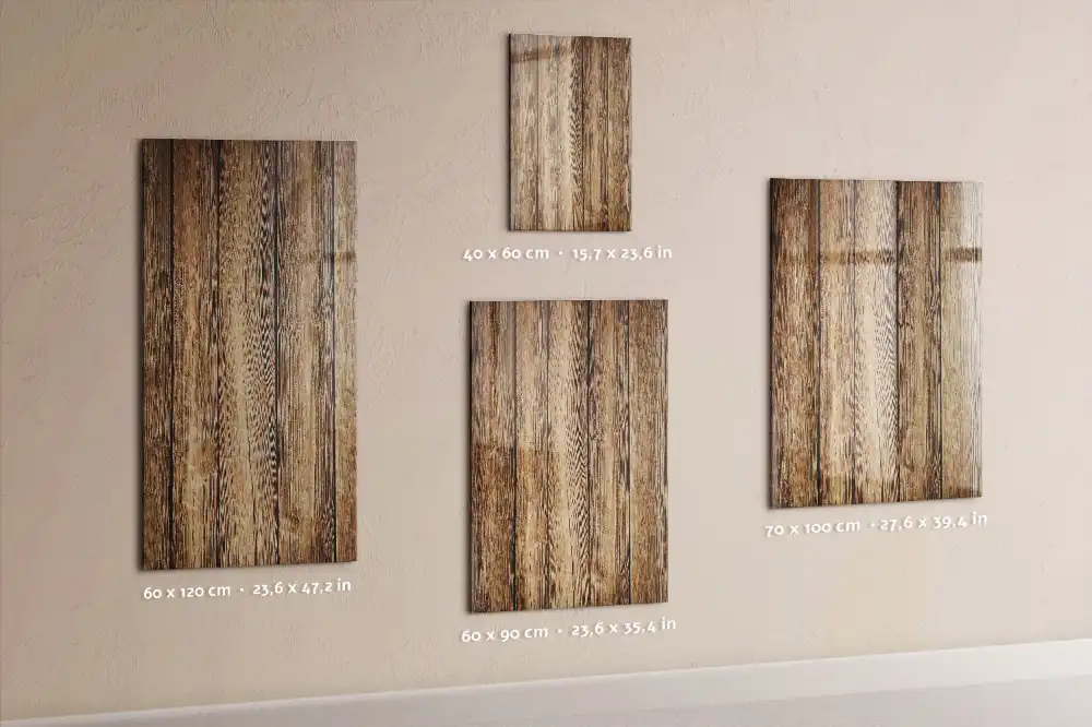 Tableau magnétique mural avec cadre en bois