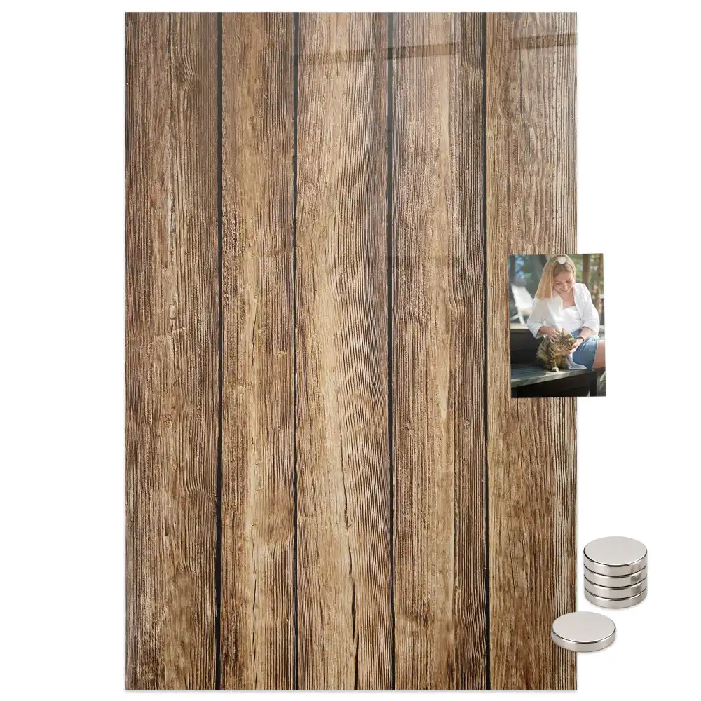 Tableau magnétique mural avec cadre en bois