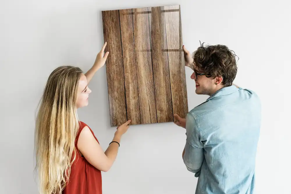 Tableau magnétique mural avec cadre en bois