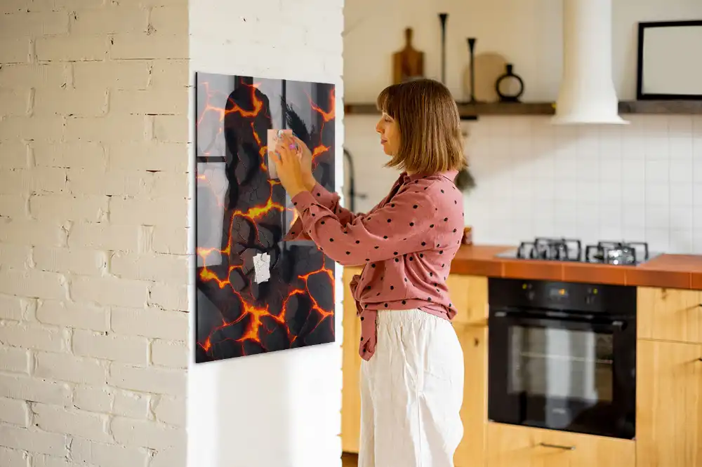 Tableau magnétique décoratif lave volcanique