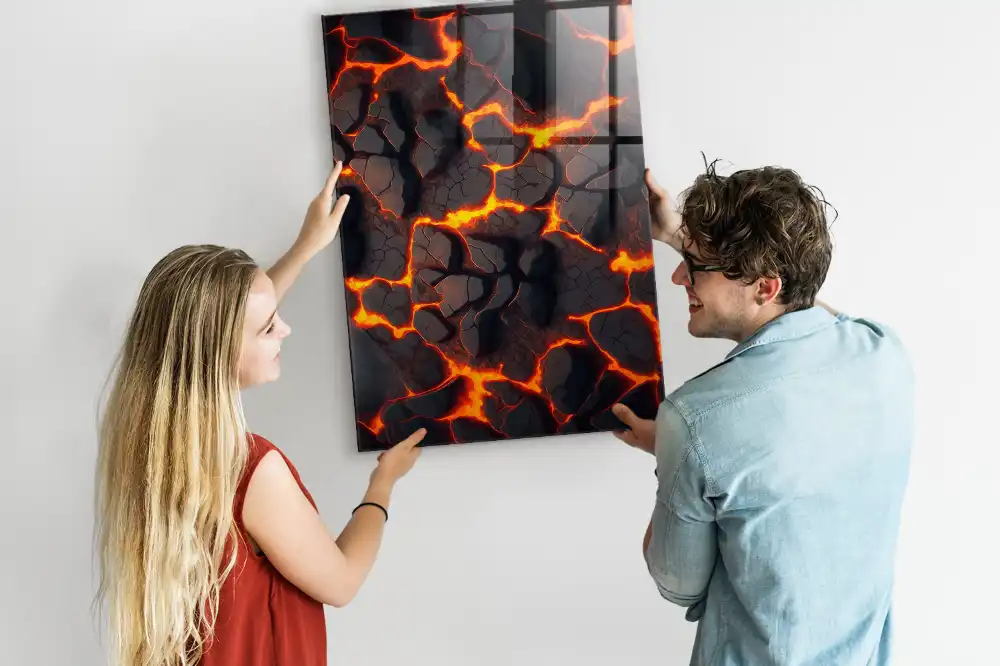 Tableau magnétique décoratif lave volcanique