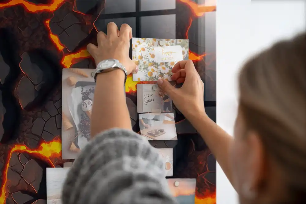 Tableau magnétique décoratif lave volcanique