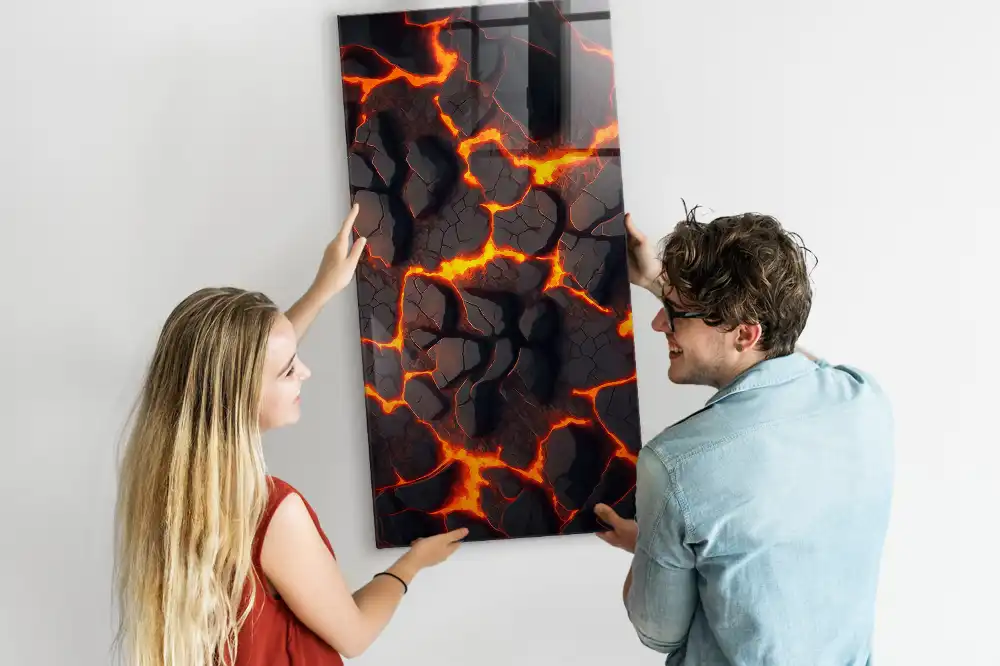 Tableau magnétique décoratif lave volcanique