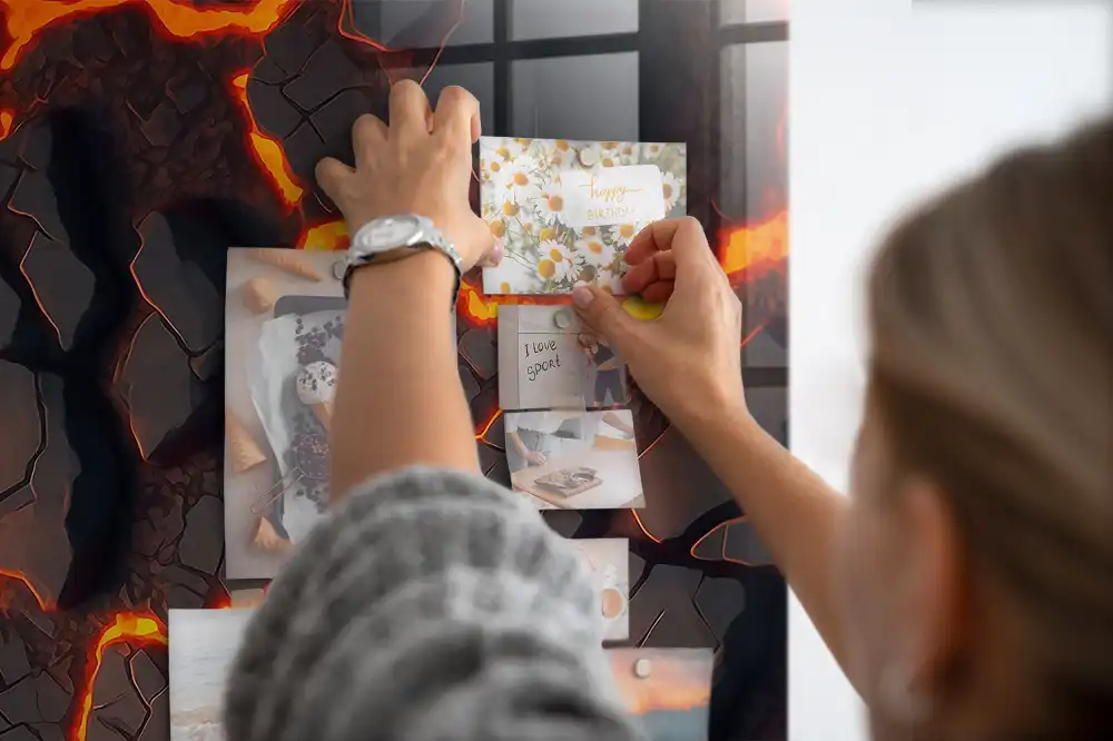 Tableau magnétique décoratif lave volcanique