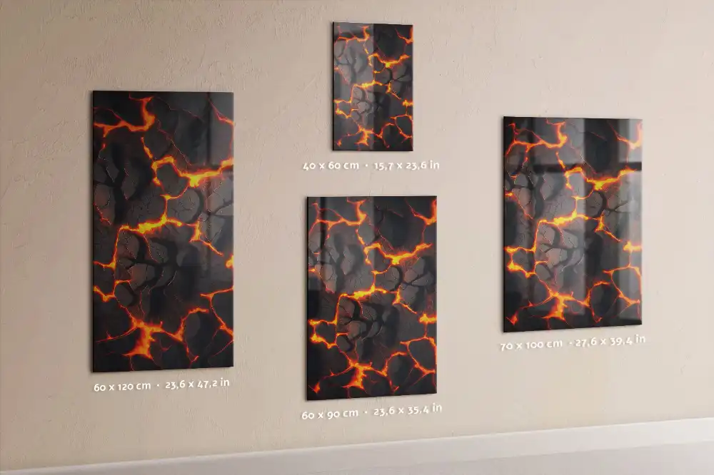 Tableau magnétique décoratif lave volcanique