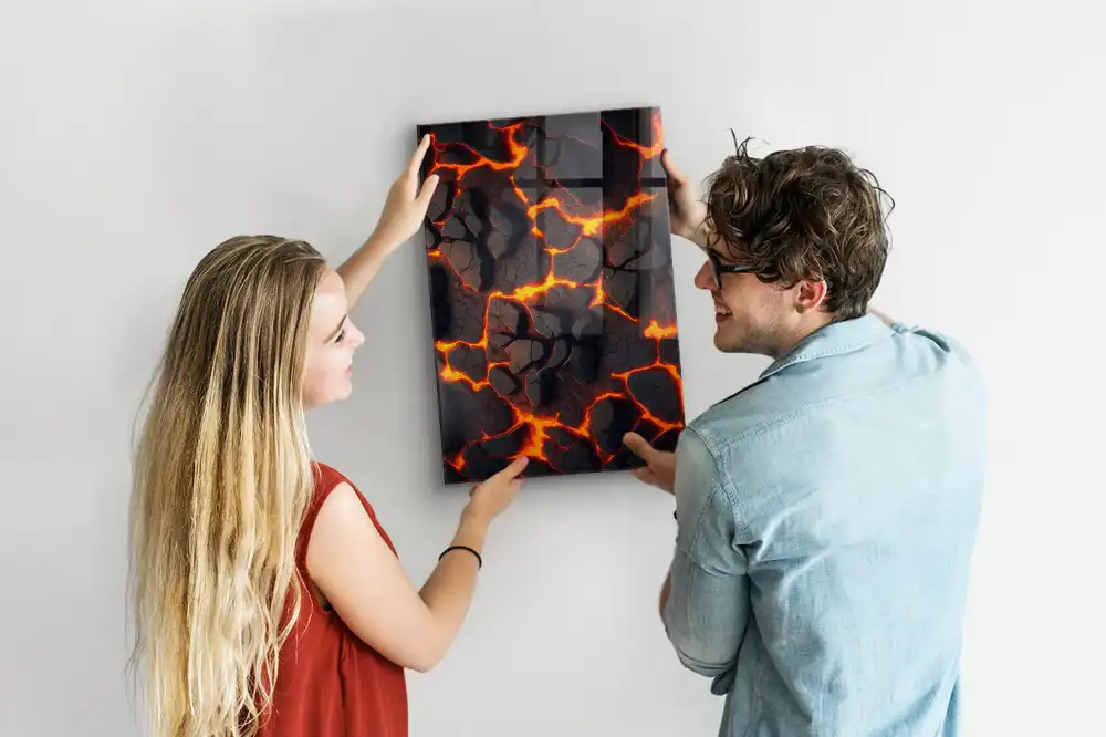 Tableau magnétique décoratif lave volcanique