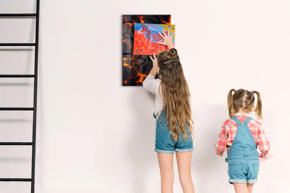 Tableau magnétique décoratif lave volcanique